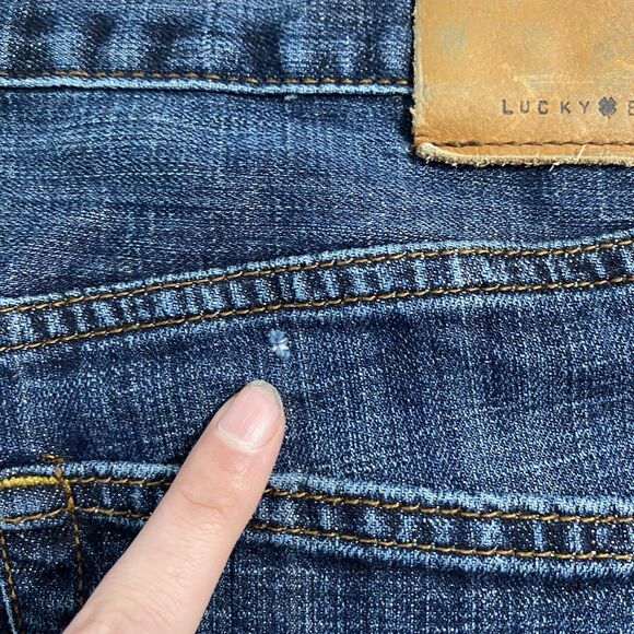 Lucky Brand Jeans Size 38x32 Mens Blue 363 Vintage Straight Pants Stretch Denim - Picture 7 of 13